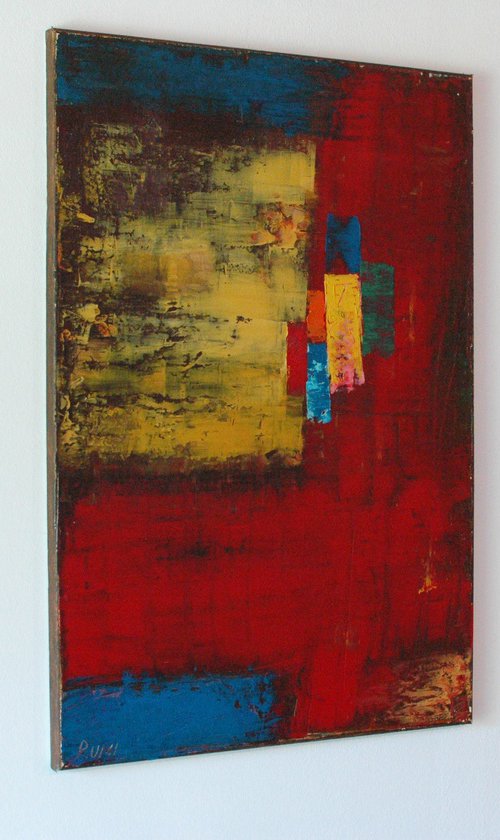 "Unknown Space". Cold wax. by Rumen Spasov