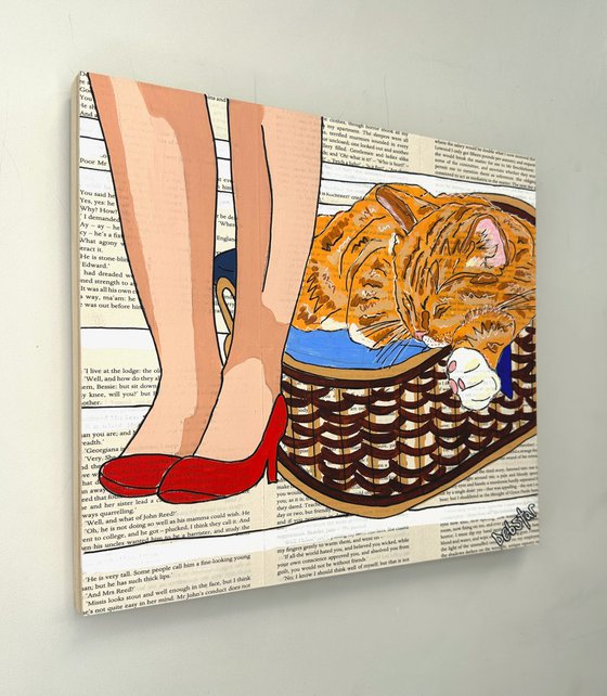 Cat Capers Laundry 3 30cm x 30cm