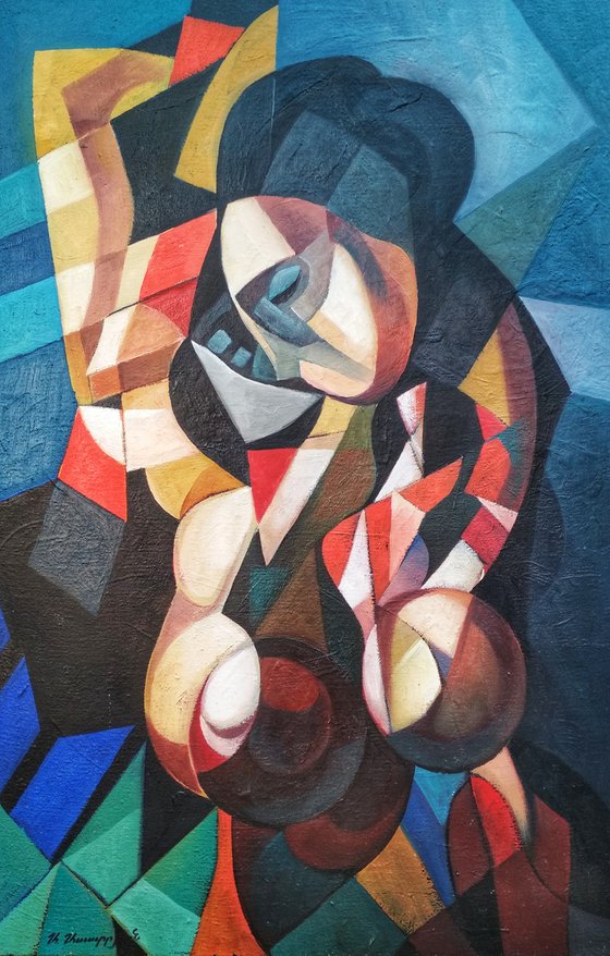 Cubism - temperament (60x40cm, cubism, oil painting, ready to hang)