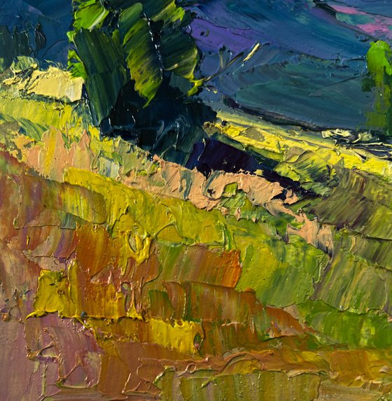 The River Flows along the Forest