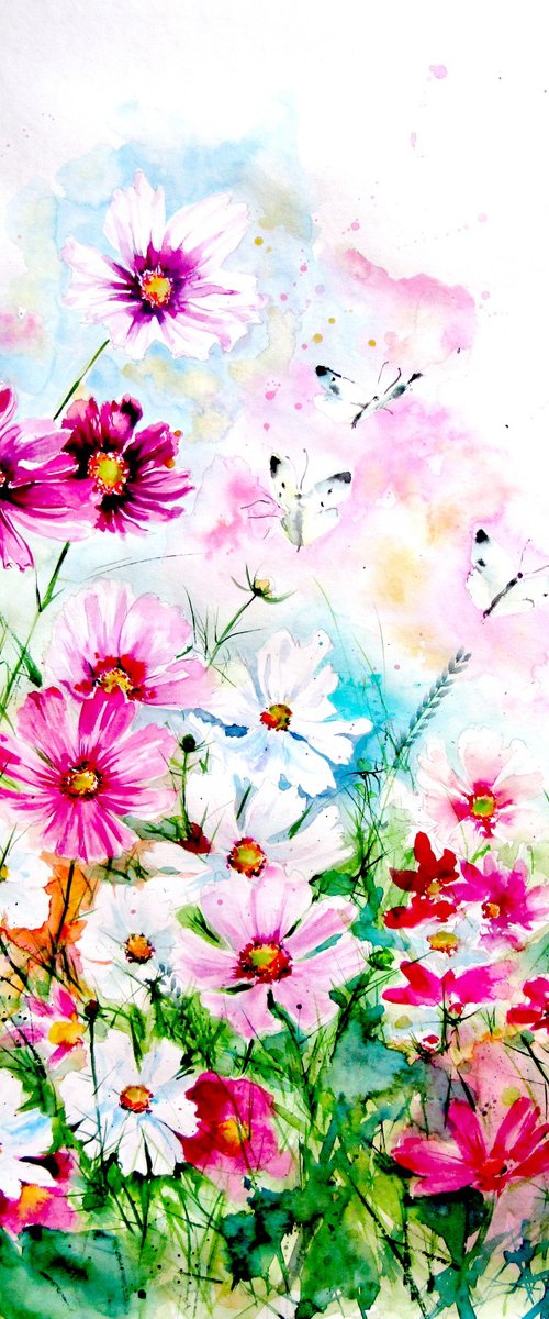 Cosmos flowers by Kovács Anna Brigitta