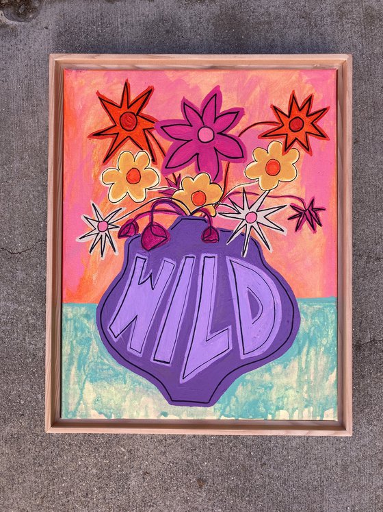 "Wild" floral painting