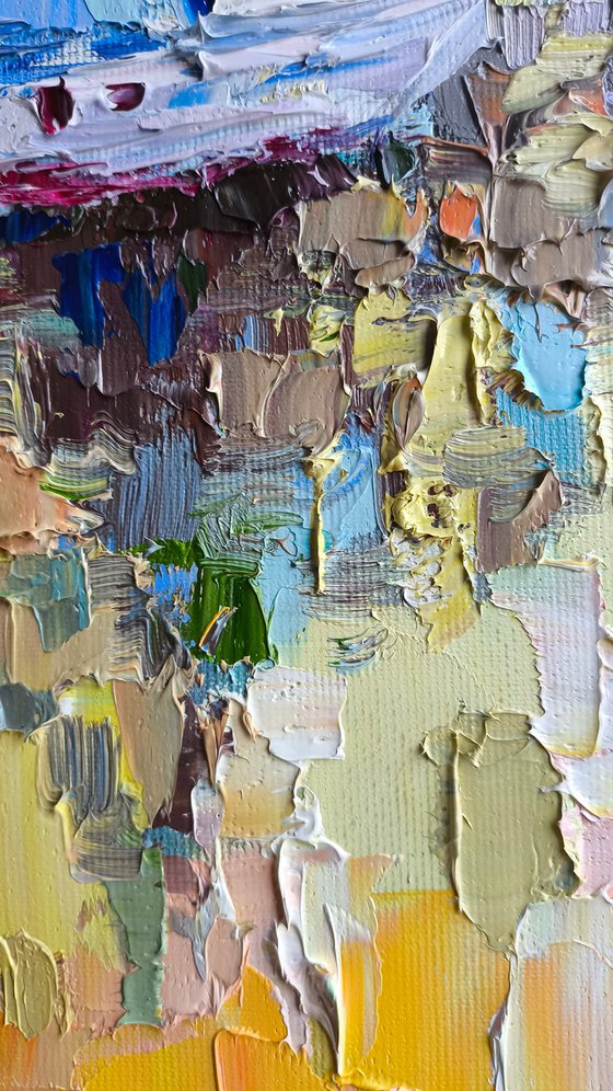 Quiet harbor at sunset