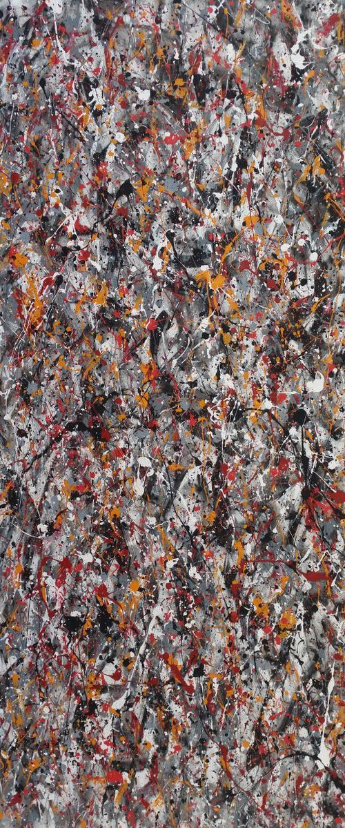 Abstract JACKSON POLLOCK style ACRYLIC on CANVAS by M.Y. by Max Yaskin