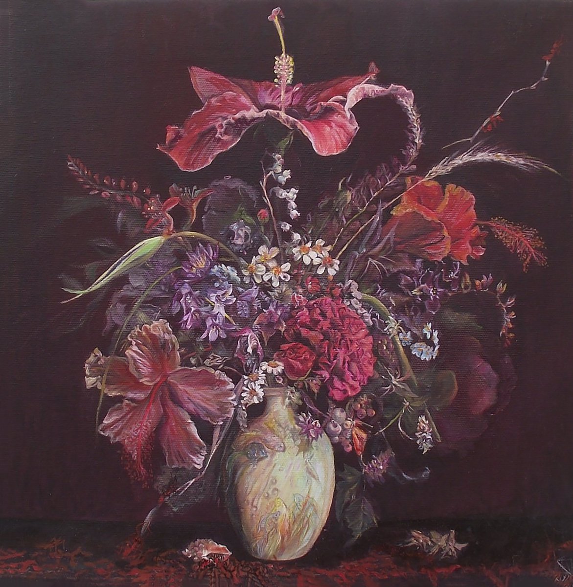 Still life with spring flower and ants by Safir and Rifas Art