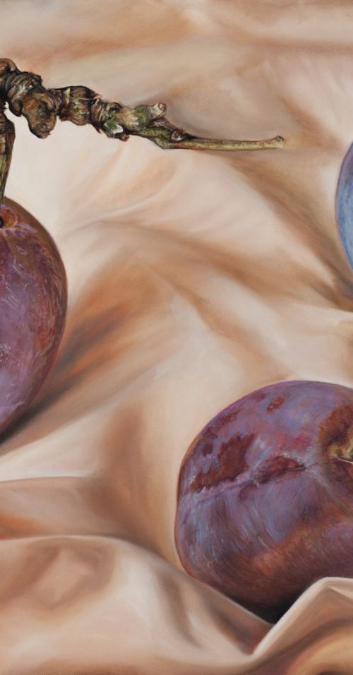 Three Plums by Charna