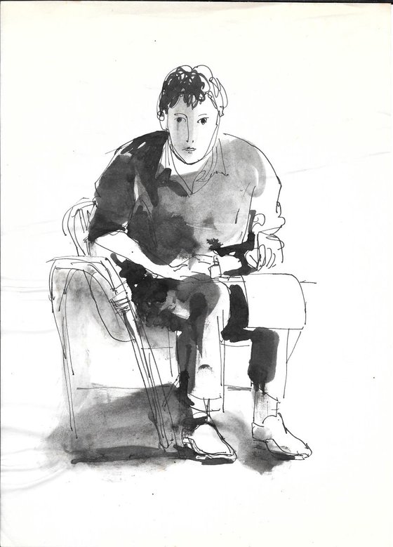 Self-portrait, rue Rochechouart, #2 21x29 cm