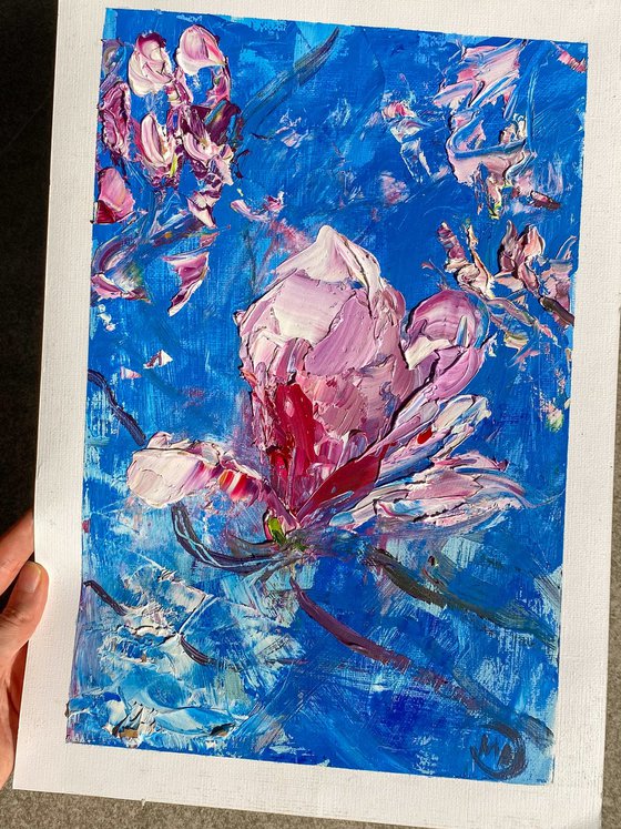 Magnolia Blossom Oil Painting