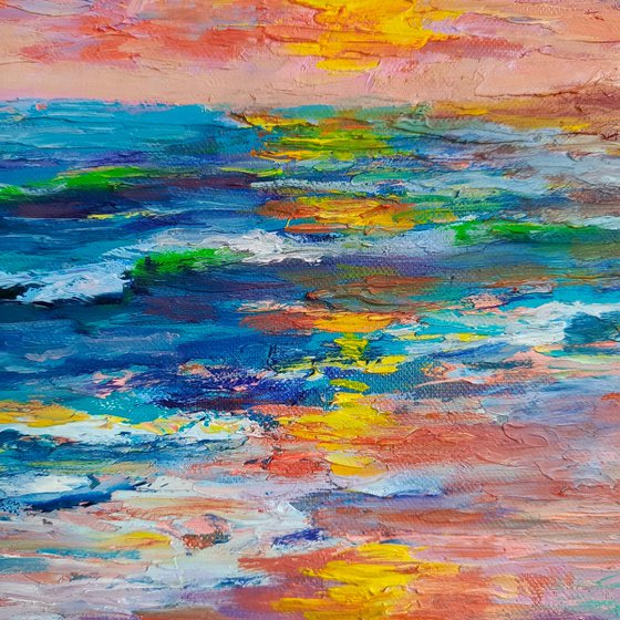 Sea waves landscape