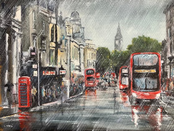 London in the rain