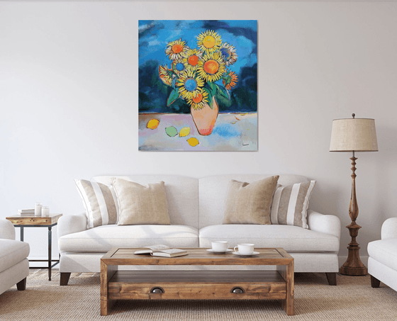 Sunflowers with Lemons