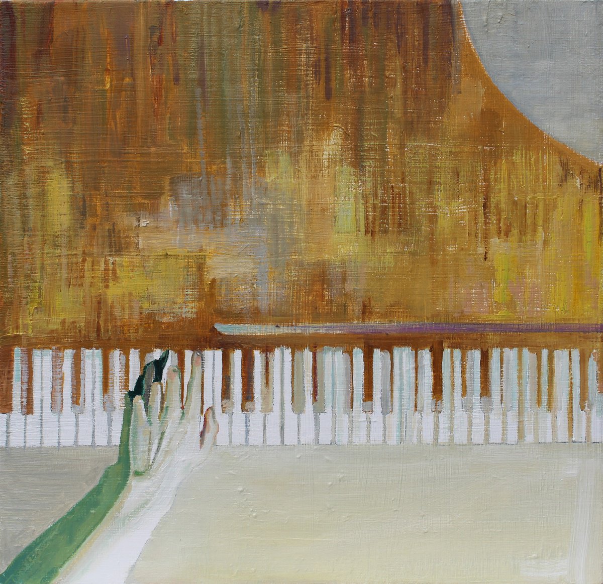 Abstract Oil Painting By Timothy Adam Matthews, 12 X 12", Abstract Piano #2, Original Artwork