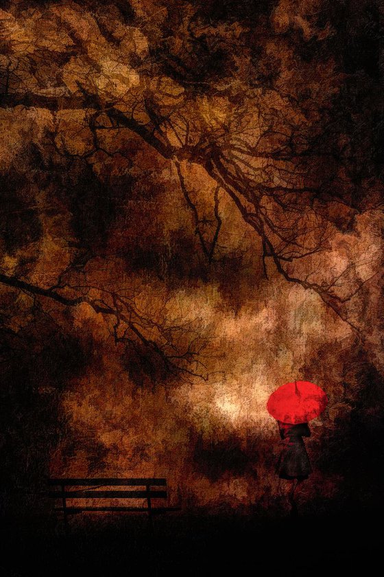 The Girl with the red umbrella