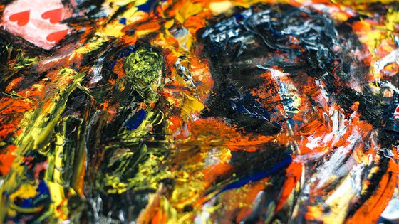 -Split personality- Abstract Expressive Oil Painting.