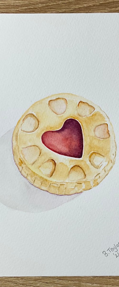 Biscuit watercolour painting by Bethany Taylor