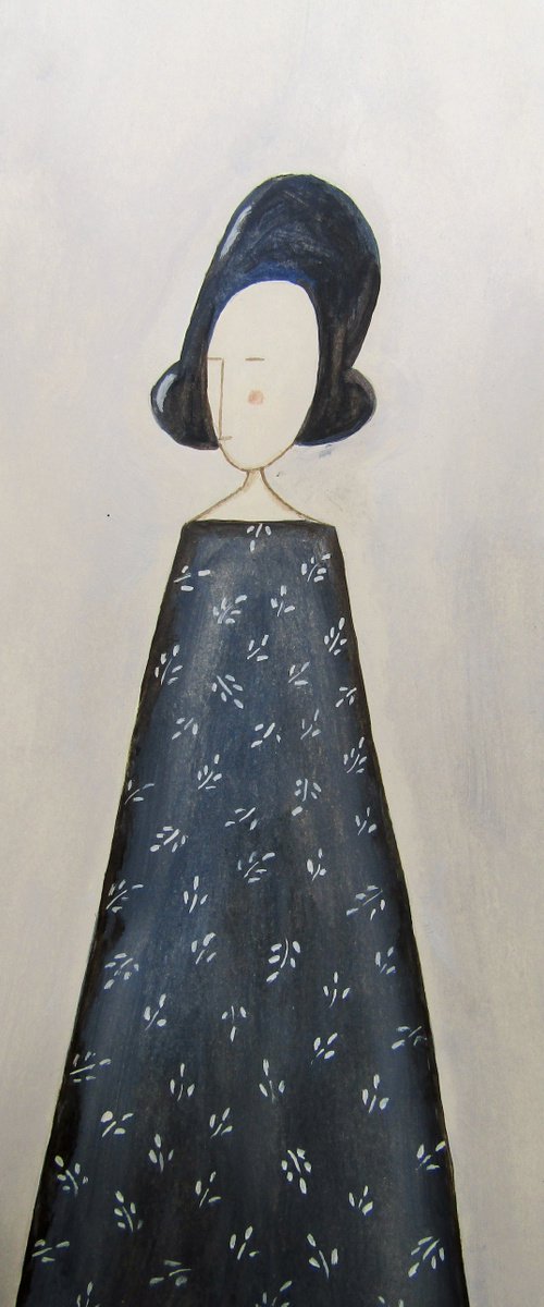 The Lady in dark blue dress by Silvia Beneforti