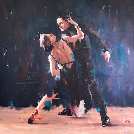 Desire - Oil On Canvas Dance Artwork - 100cm x 100cm
