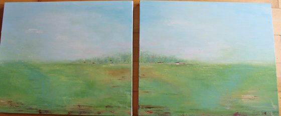 Summer Landscape Diptych