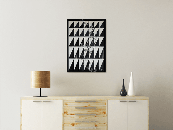 Just black and white butterflies (framed art)
