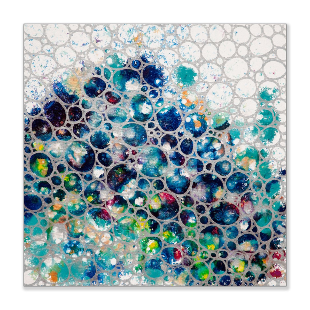 Abstract Acrylic Painting By Hilary Winfield, 20 X 20, Dimension 43, Original Artwork