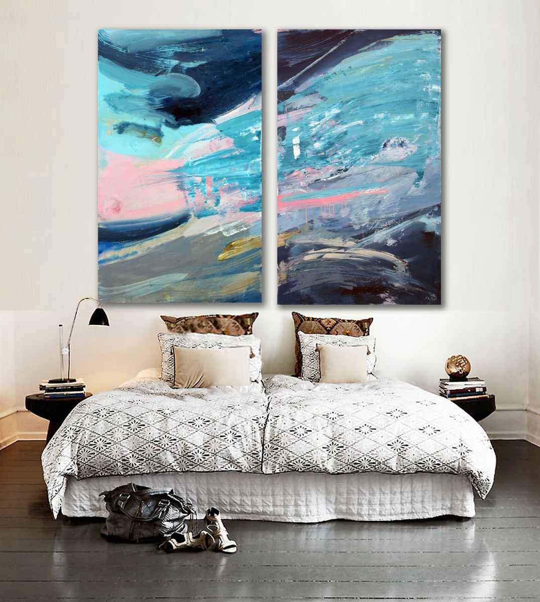 Abstract Acrylic Painting By Veljko Martinovic, 47 X 39", - Wings Of The Wind-, Original Artwork