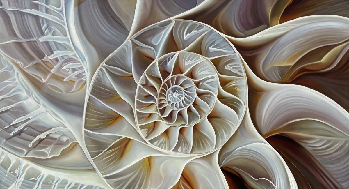 Impressionistic Landscape Oil Painting By Irinagoldenfish, 85 X 43, Nautilus Pompilius (Vi), Original Artwork