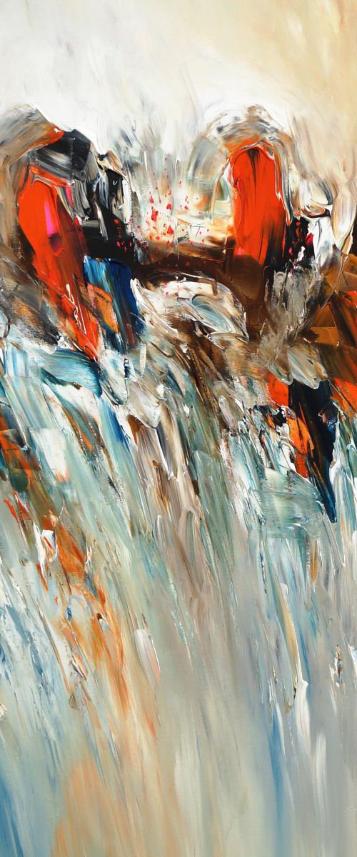 Abstraction Orange Blue M 1 by Peter Nottrott