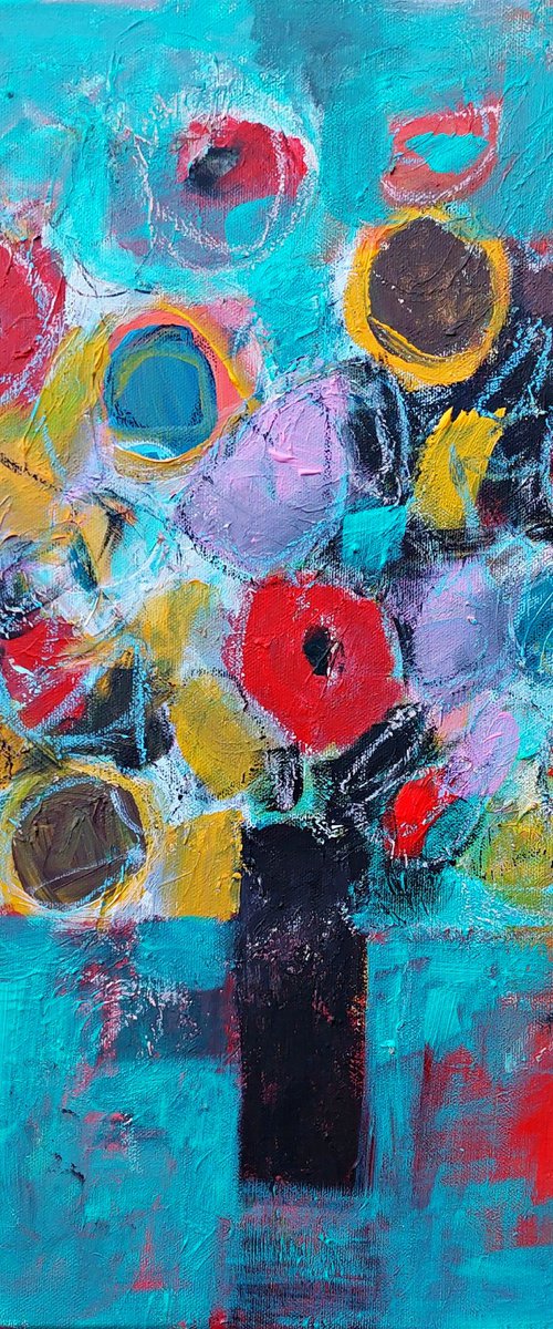 Abstract Summer Floral III by Jan Rippingham