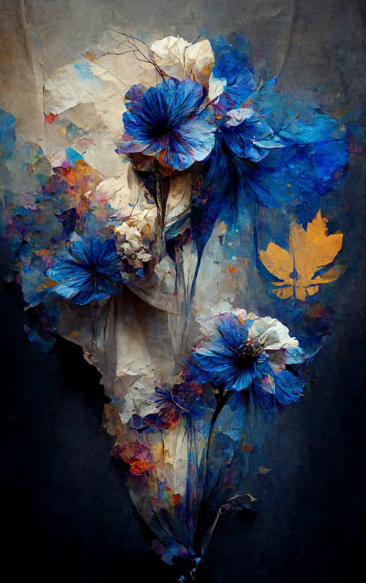 Botanical Painting By Teis Albers, 24 X 40", Garden Of Eden Ii, Original Artwork