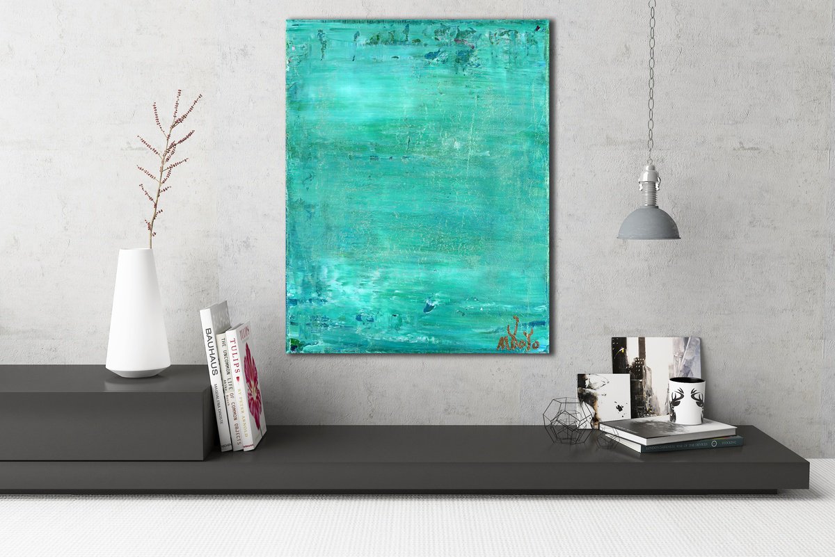 Abstract Acrylic Painting By Nestor Toro, 11 X 14", Reimagined Panorama 2, Original Artwork