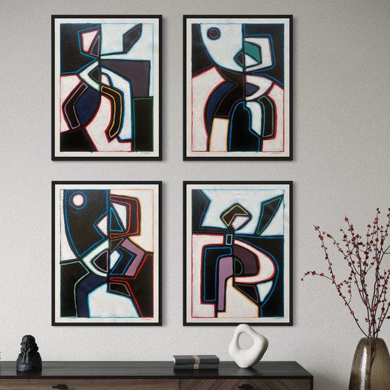 Dancing in Sync (Set of 4)