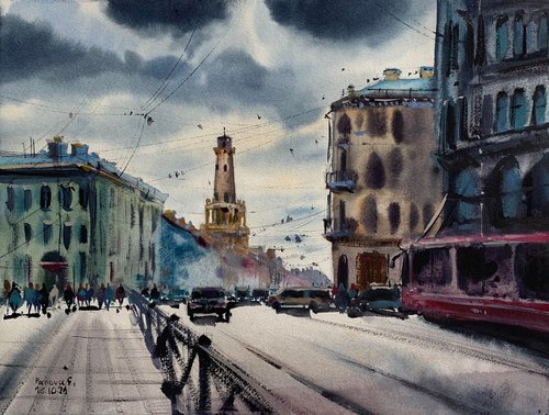 On Sadovaya Street. St. Petersburg. by Evgenia Panova