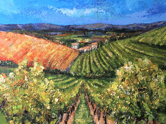 The Vineyard -landscape painting