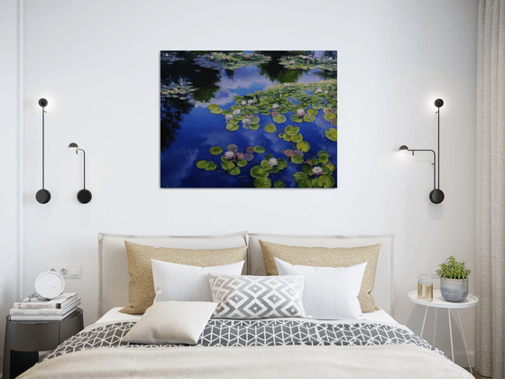 "Water lilies on the water"