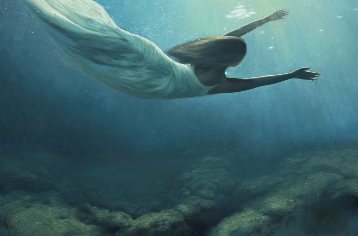 Underwater 2 By Anastasia Parfilo, 35 X 24, Artwork For Sale On Artfinder