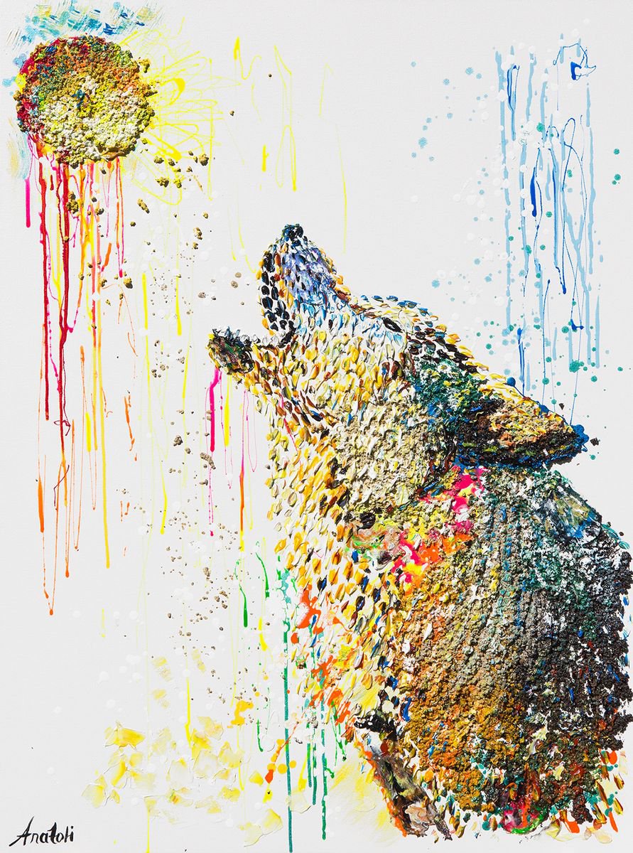 Wolf Howling by Anatoli Voznarski