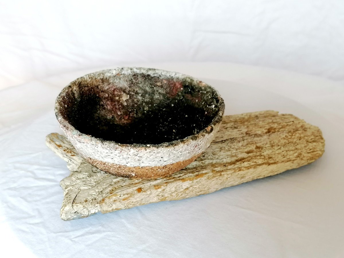 Organic Abstract Clay Sculpture By Alan Harris, 9 X 2, Wabi -Sabi Ceramic Bowl, Original Artwork
