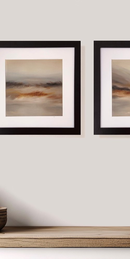Neutral Abstract landscape by Alena Post