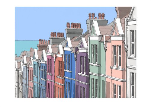 Brighton Terraced Houses by Graham  Madigan