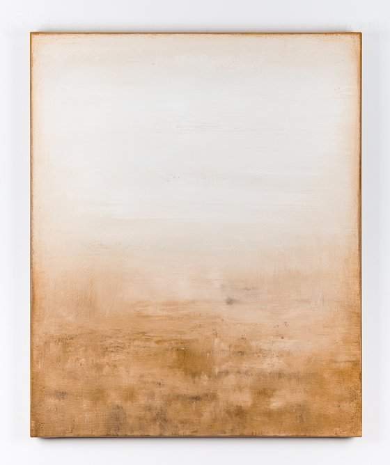 Beige abstract painting LO413