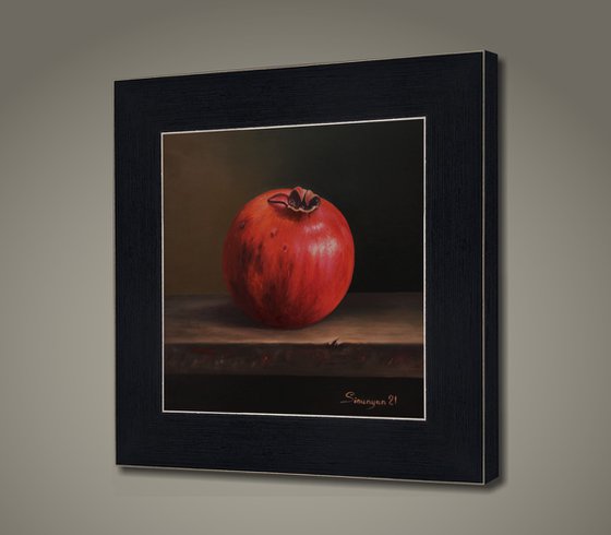Pomegranate (31x31cm, oil on panel)