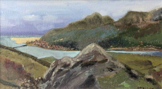 Mawddach estuary oil painting