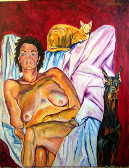 Three Nudes by Sandi J. Ludescher