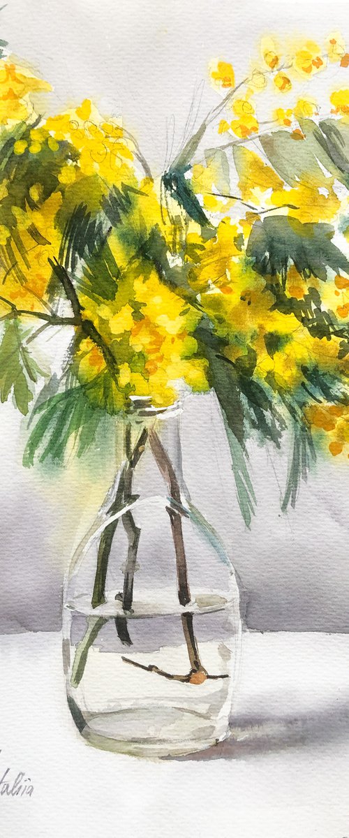Mimosa in the bottle by Nataliia Nosyk