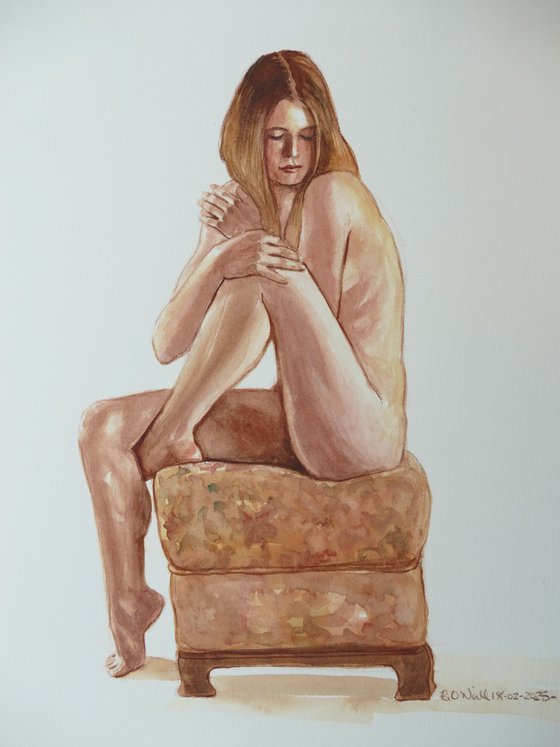 Seated female nude