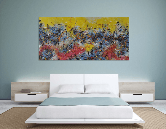 Abstract Modern ACRYLIC Painting on CANVAS by M. Y.
