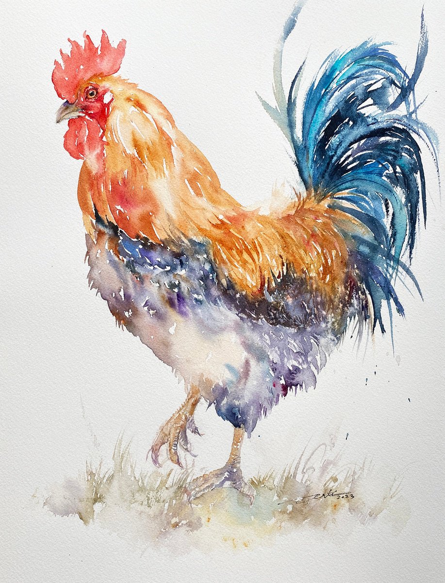 Bonnie the Bantam Rooster by Arti Chauhan