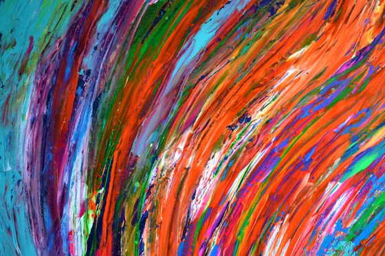 FREE SHIPPING - Gypsy Twirl - XXXL Large Modern Abstract, Huge Painting - Ready to Hang, Office, Hotel and Restaurant Wall Decoration