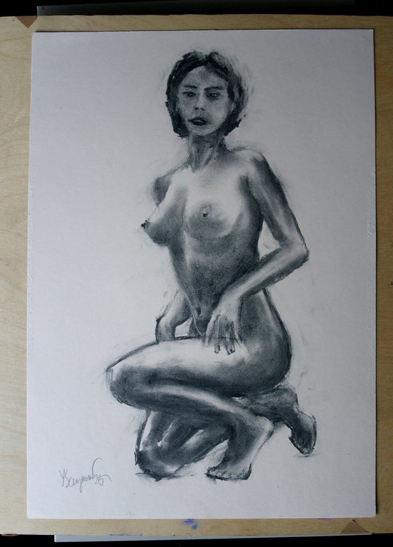 Female Figure #67 Charcoal