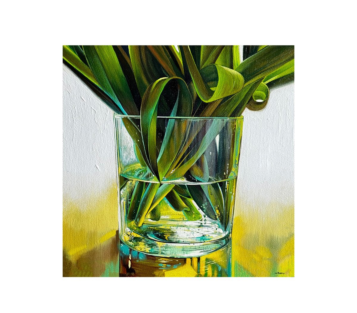 Photorealistic Botanical Oil Painting By Anastasia Parfilo, 10 X 10, Tulips, Original Artwork